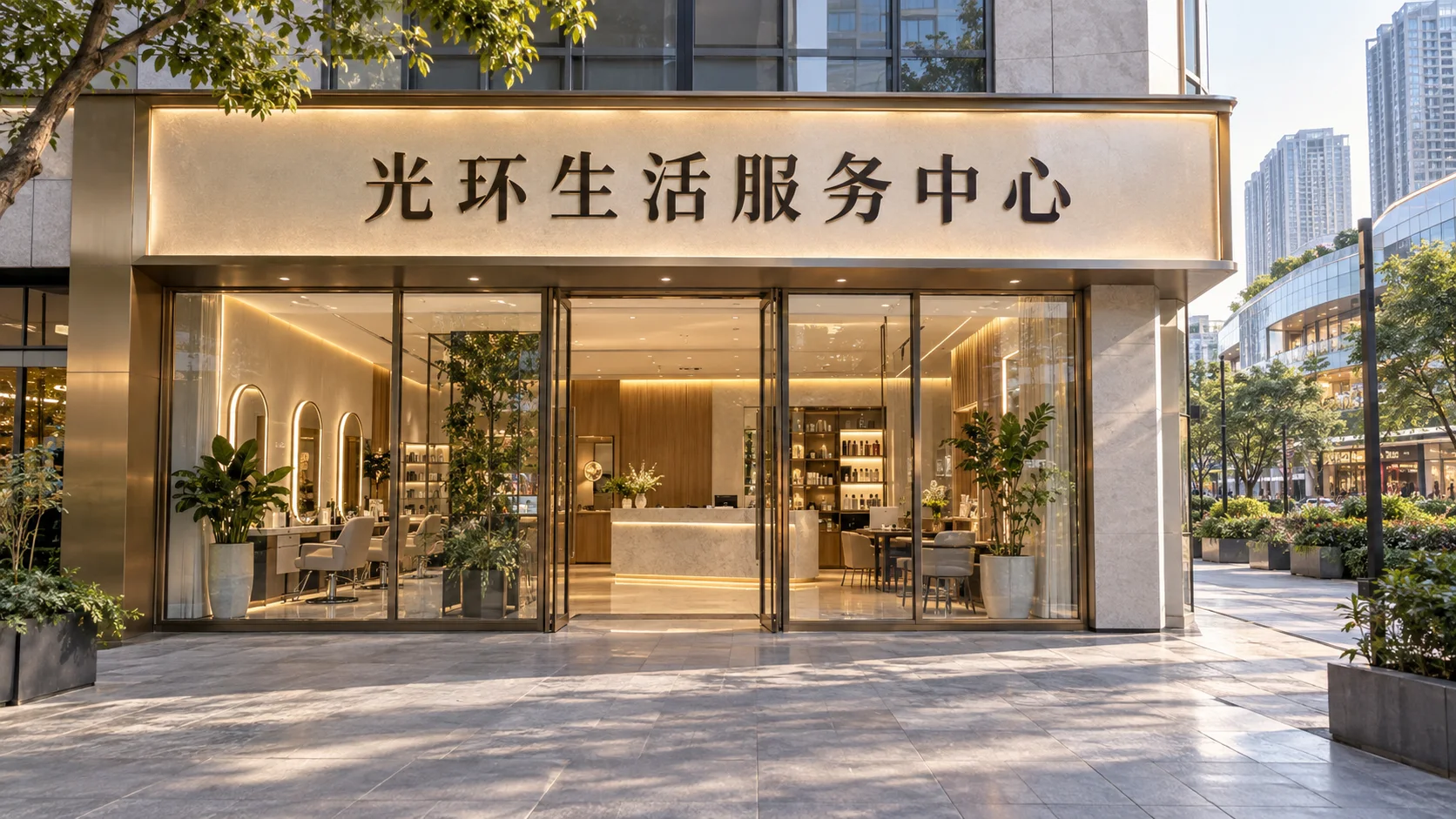 品牌微信小程序门店详情与服务空间展示示意
